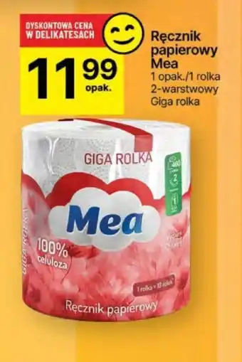 Delikatesy Centrum Ręcznik papierowy Mea 1 rolka oferta