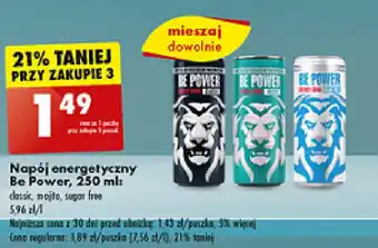 Biedronka Napój energetyczny Be Power, 250 ml oferta