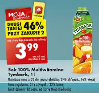 Biedronka Sok 100% Multiwitamina Tymbark, 1 L oferta