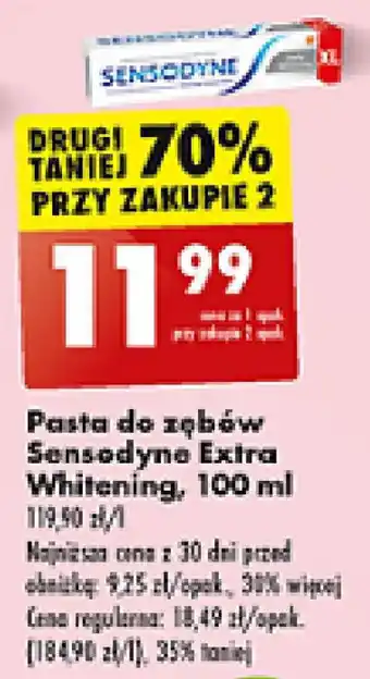 Biedronka Pasta do zębów Sensodyne Extra Whitening, 100 ml oferta