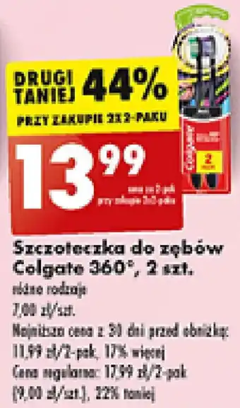 Biedronka Szczoteczka do zębów Colgate 360°, 2 szt. oferta