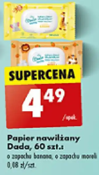 Biedronka Papier nawilżany Dada, 60 szt. oferta