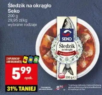 Delikatesy Centrum Śledzik na okrągło Seko 200g oferta