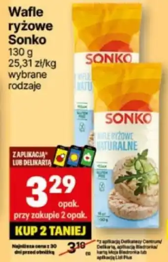 Delikatesy Centrum Wafle ryżowe Sonko 130 g oferta