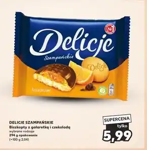 Kaufland Delicje Szampańskie Biszkopty z galaretką pomarańczową oblewane czekoladą 294 g oferta