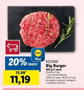Lidl Big burger Rzeźnik codzienna dostawa oferta
