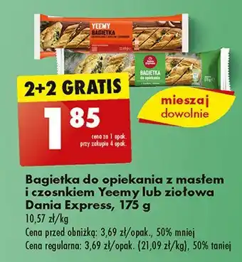 Biedronka Bagietka z masłem czosnkowym Yeemy oferta