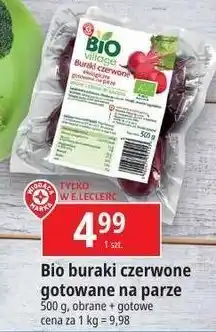 E.Leclerc Buraki czerwone gotowane Wiodąca marka bio village oferta