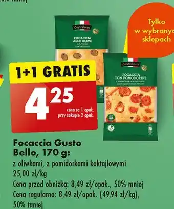 Biedronka Focaccia z pomidorami Gustobello oferta