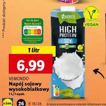 Lidl Napój sojowy proteinowy Vemondo oferta