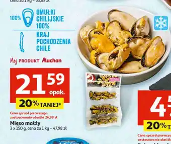 Auchan Mięso z małży omułki chilijskie Auchan oferta