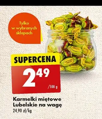 Biedronka Karmelki lubelskie miętowe oferta