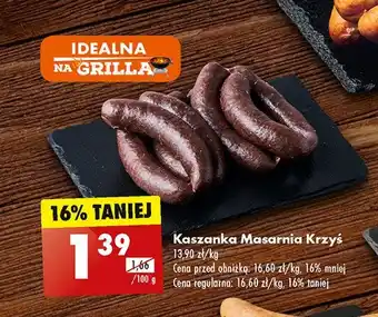 Biedronka Kaszanka grillowa Masarnia krzyś oferta