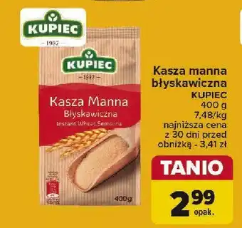 Carrefour Kasza manna błyskawiczna Kupiec oferta