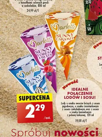 Biedronka Lody sunny caramel Marletto oferta