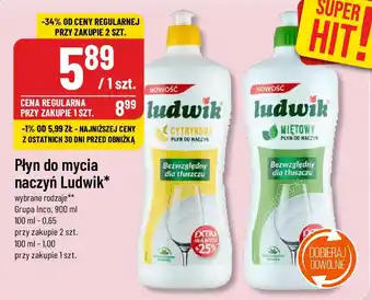 Polomarket Płyn do mycia naczyń Ludwik Grupa Inco 900 ml oferta
