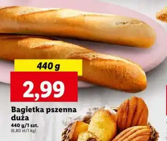 Lidl Bagietka pszenna duża 440g oferta