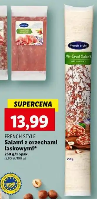 Lidl FRENCH STYLE Salami z orzechami laskowymi 250 g oferta