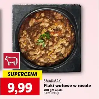 Lidl SMAKMAK Flaki wołowe w rosole 700 g oferta
