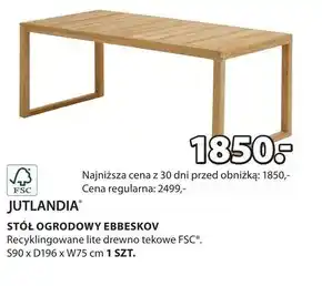 JYSK Stół ogrodowy Jutlandia oferta