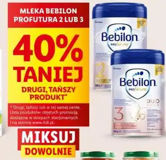 Lidl MLEKA BEBILON PROFUTURA 2 LUB 3 oferta