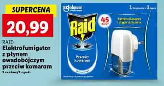 Lidl RAID Elektrofumigator z płynem owadobójczym przeciw komarom oferta