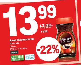Intermarche Kawa rozpuszczalna Nescafé Classic 200g oferta