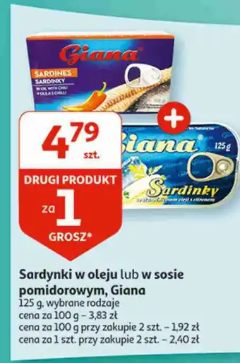 Auchan Sardynki w oleju Giana oferta