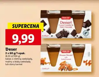 Lidl Deser z białą czekoladą i malinami Belgian style oferta