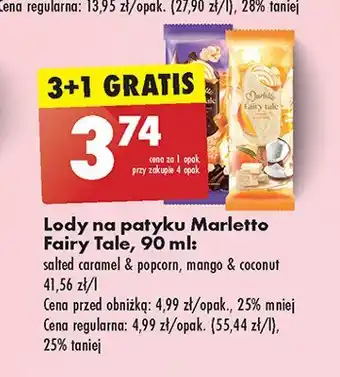 Biedronka Lody mango & coconut Marletto oferta