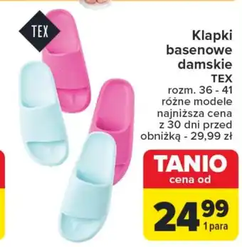 Carrefour Klapki basenowe TEX oferta