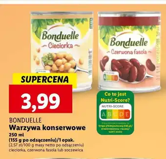 Lidl Cieciorka ugotowana na parze Bonduelle oferta