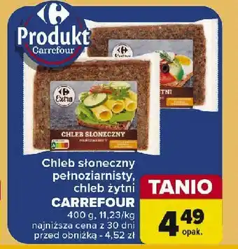 Carrefour Chleb żytni pełnoziarnisty Carrefour extra oferta