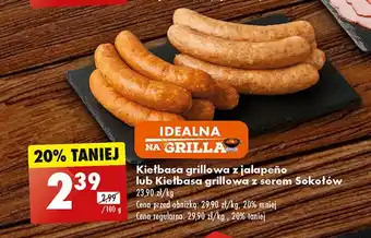 Biedronka Kiełbasa grillowa z serem Sokołów oferta