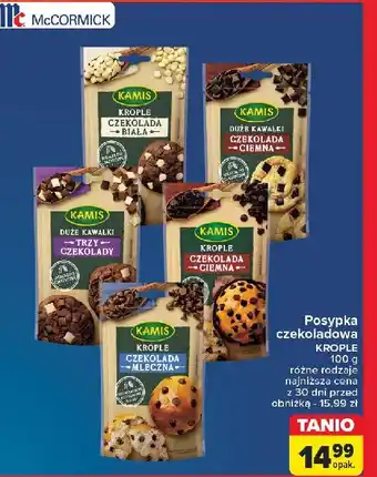 Carrefour Krople czekolada biała Kamis oferta
