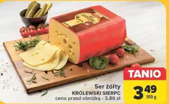 Carrefour Ser żółty KRÓLEWSKI SIERPC 100 g oferta