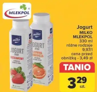 Carrefour Jogurt MILKO MLEKPOL 330 ml oferta