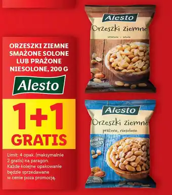 Lidl ORZESZKI ZIEMNE SMAŻONE SOLONE LUB PRAŻONE NIESOLONE, 200 G oferta