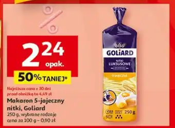 Auchan Makaron 5-jajeczny nitki, Goliard 250 g oferta