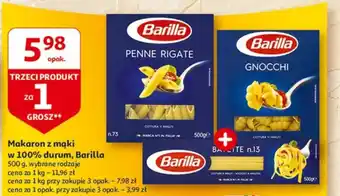 Auchan Makaron z mąki w 100% durum, Barilla 500 g oferta