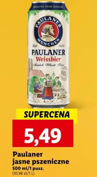 Lidl Paulaner jasne pszeniczne 500 ml oferta