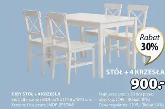 JYSK Zestaw stołowy MDF oferta