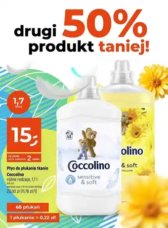 Dealz Płyn do płukania tkanin Coccolino 1,7 L oferta