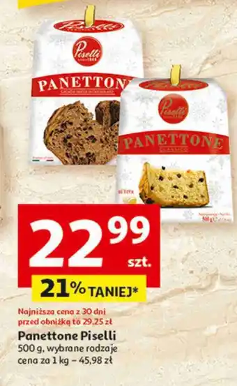 Auchan Babka kakaowa z kawałkami czekolady panettone Piselli oferta