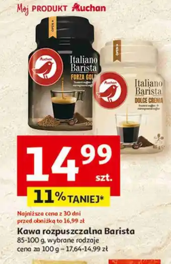 Auchan Kawa italiano barista forza gold Auchan różnorodne (logo czerwone) oferta