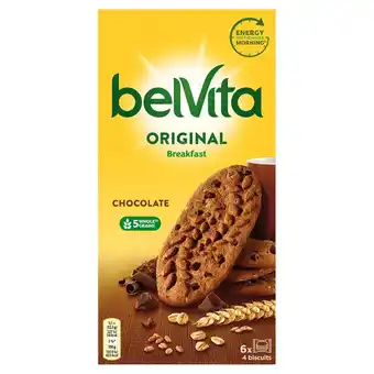 Stokrotka belVita Breakfast Ciastka zbożowe o smaku kakaowym z kawałkami czekolady 300 g oferta