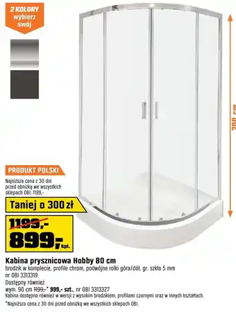 OBI Kabina prysznicowa oferta