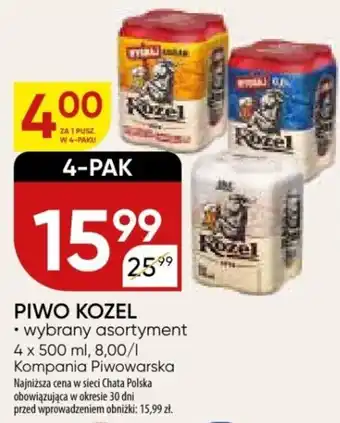 Chata Polska PIWO KOZEL 4 x 500 ml oferta