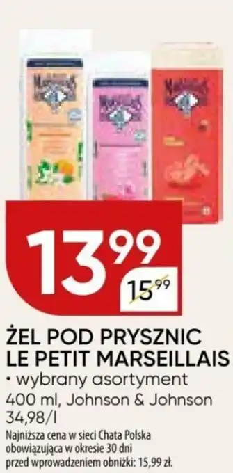 Chata Polska ŻEL POD PRYSZNIC LE PETIT MARSEILLAIS 400 ml oferta