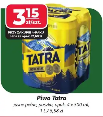Top Market Piwo Tatra 4 x 500 ml oferta